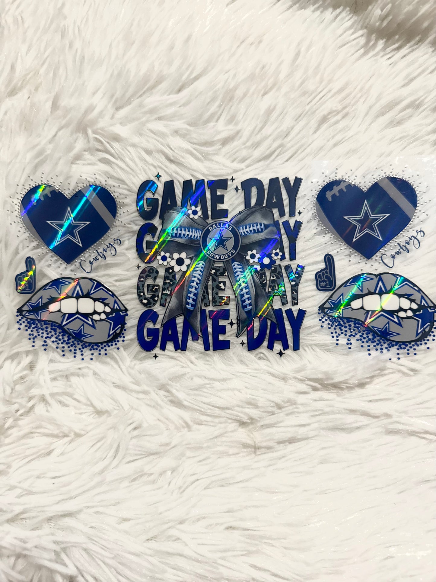 W186. Dallas Cowboys Holographic Tumbler Wrap