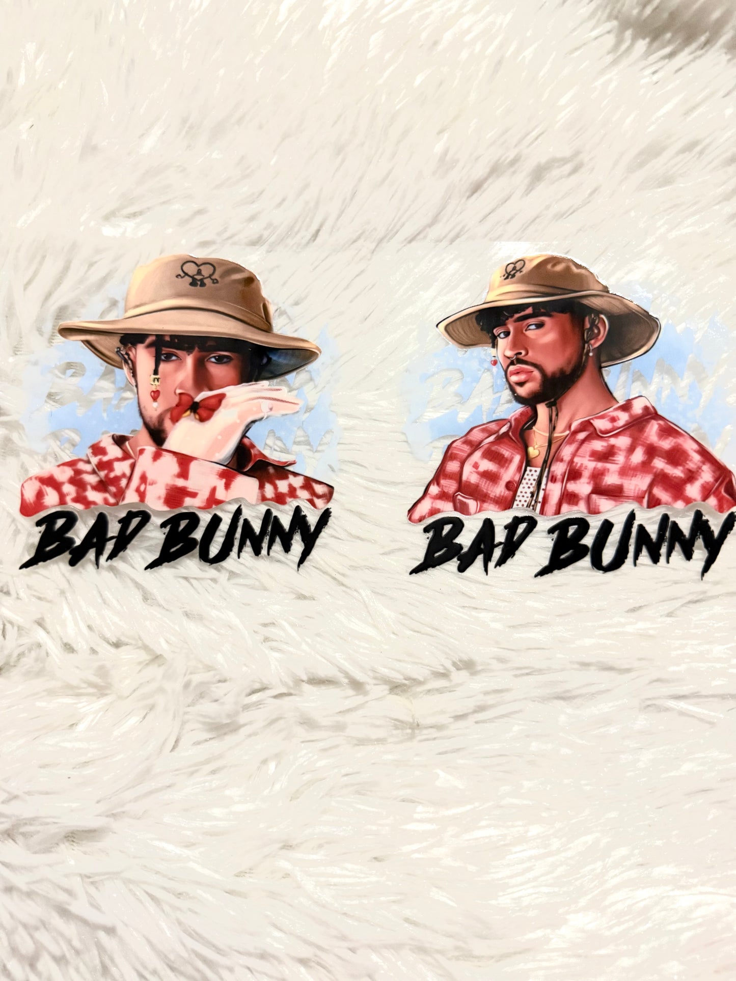 W163. Bad Bunny Cap Tumbler Wrap