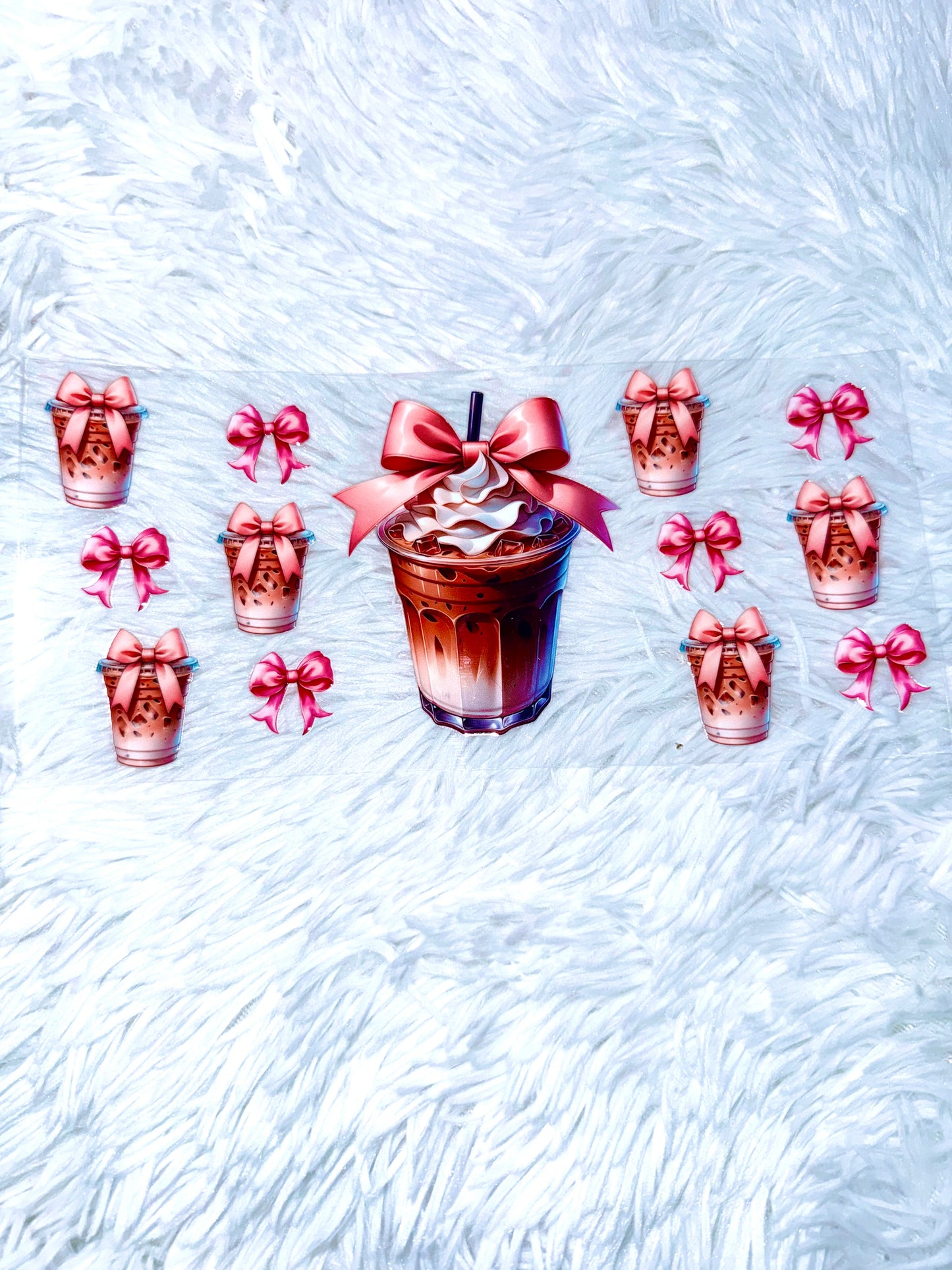 B217. Bow Iced Coffee Tumbler Wrap