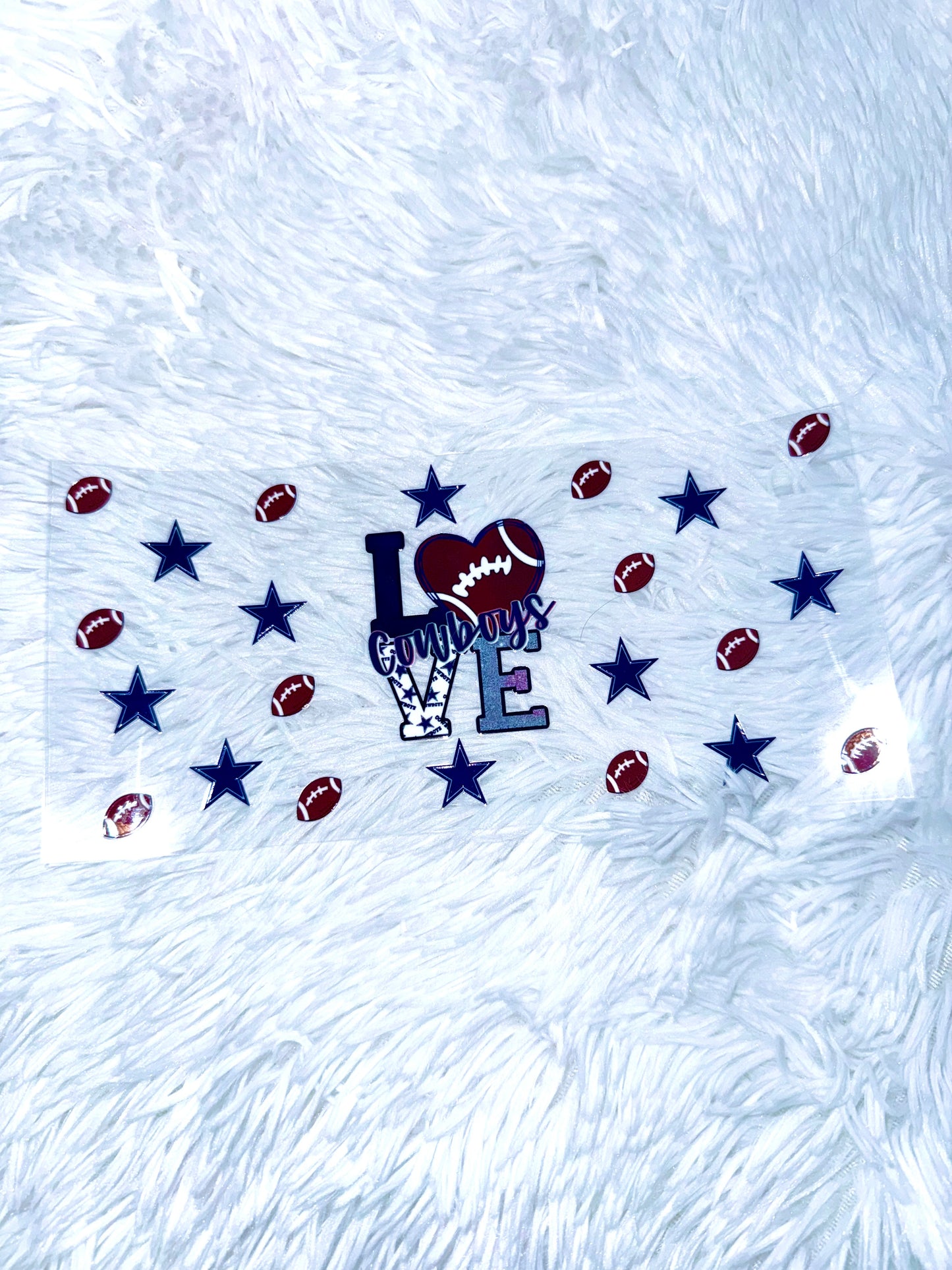 B191. LOVE Dallas Cowboys Football NFL Tumbler Wrap