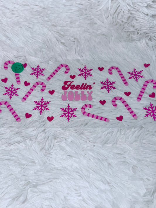 B152. Pink Feelin Jolly Candy Cane Christmas