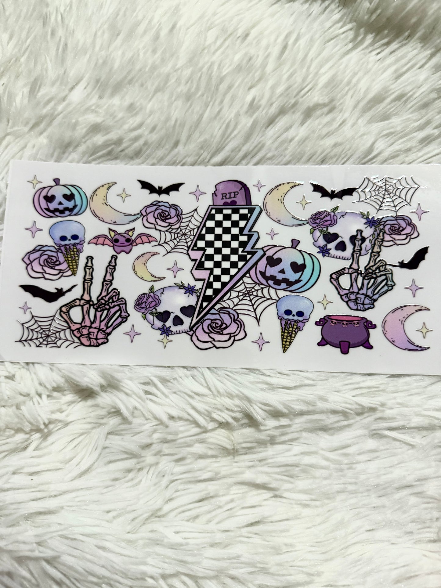 W155. Halloween Pumpkin Rad Lightening Tumbler Wrap