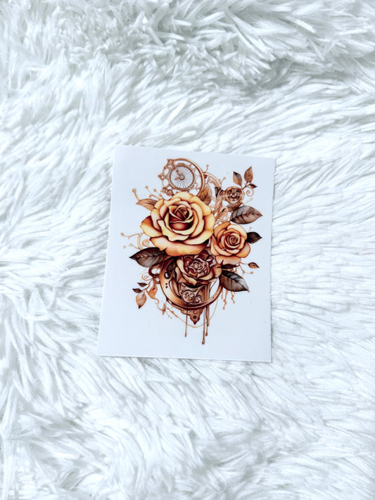 D59. Gold Brown Clock