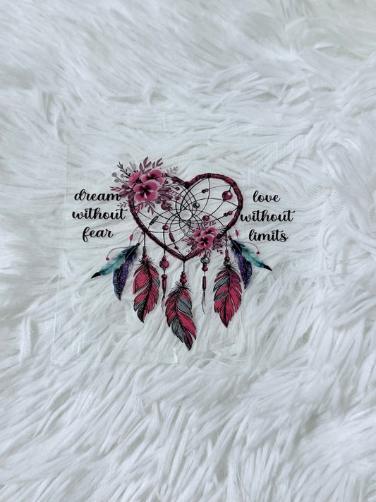 D22. Pink Heart Dream Catcher
