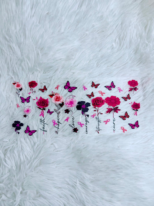 W22. Breast Cancer Awareness Butterfly Quotes