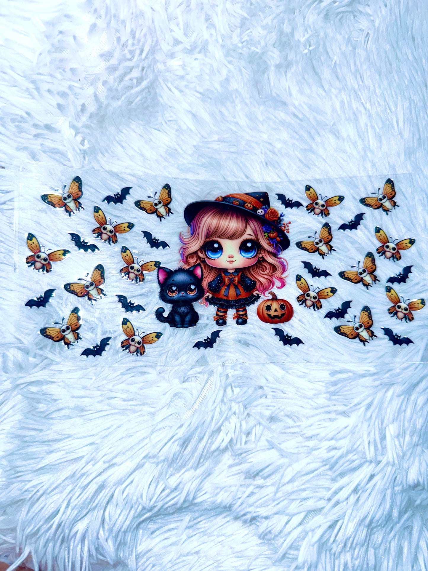 B224. Pumpkin Halloween Witch Tumbler Wrap