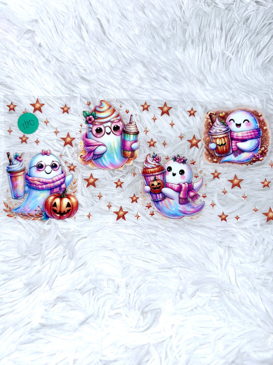 B120. Eye Glasses Ghosts Pumpkin Spice Halloween