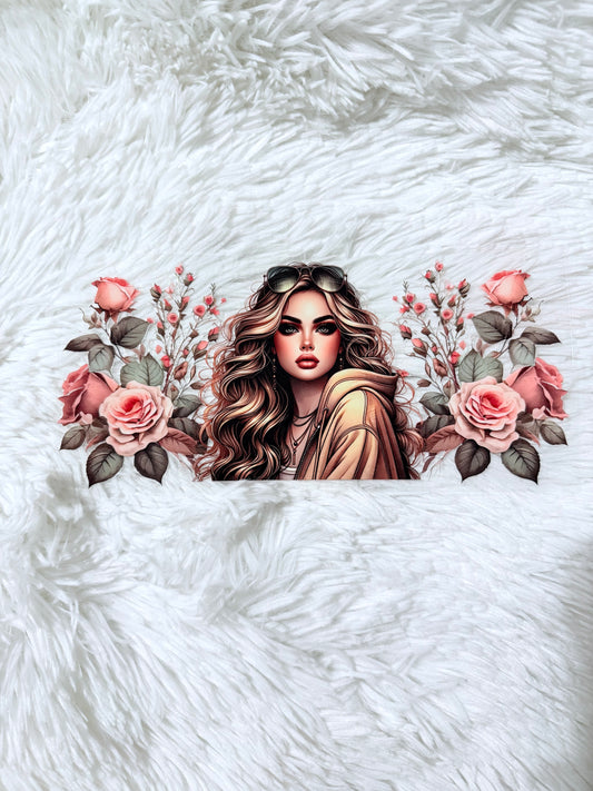 W40. Blond Wavy Hair Flower Girl