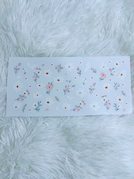 W19. Mini White Pink Flowers