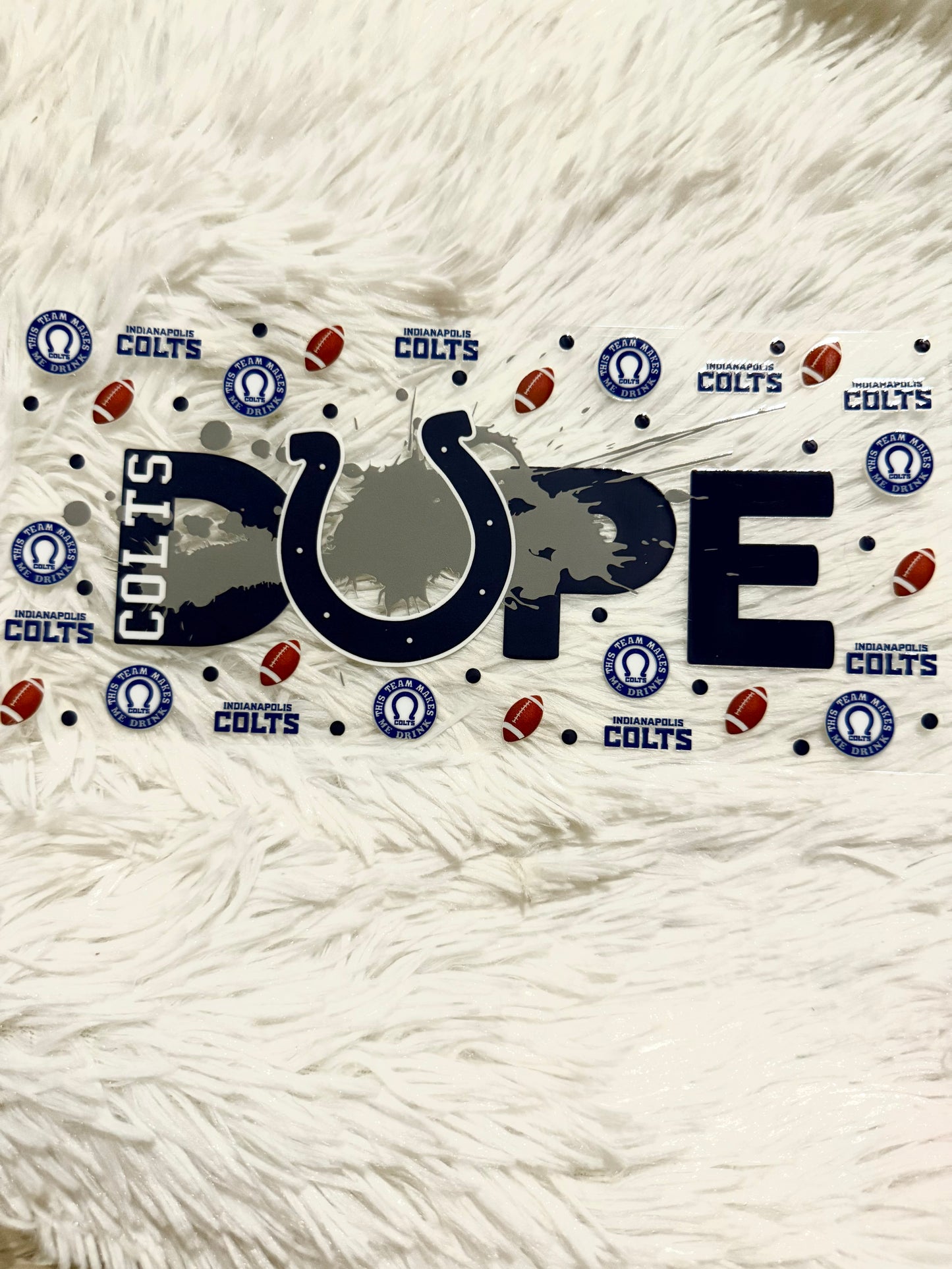 W171. Colts Football NFL Tumbler Wrap