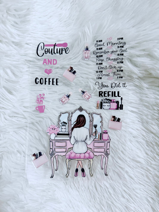 B87. Chic Coffee Vanity Mirror