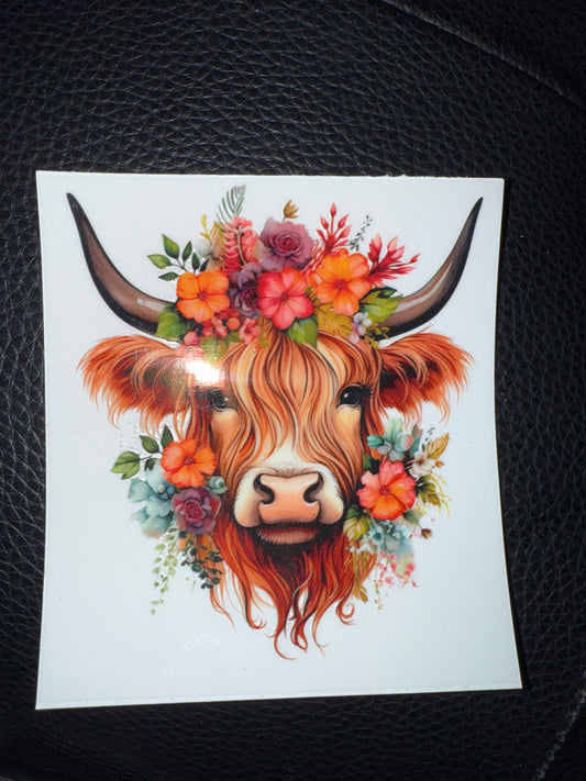 D76. Boho Flower Bull
