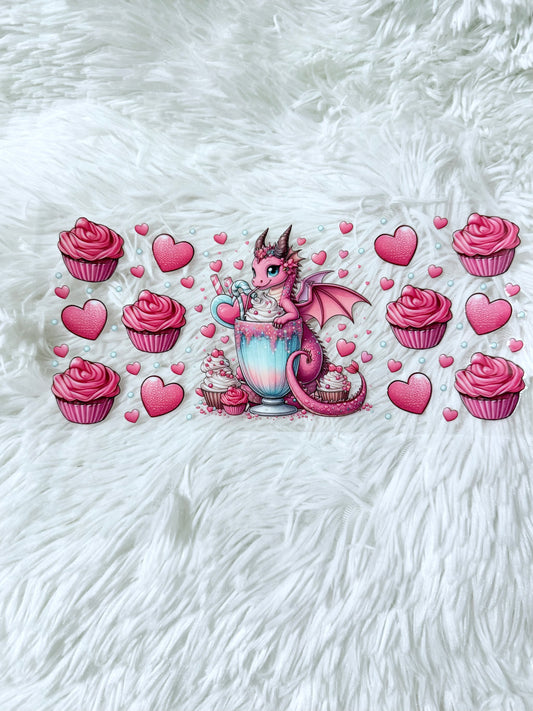 B31. Pink Heart Cupcake Milkshake Dinosaur