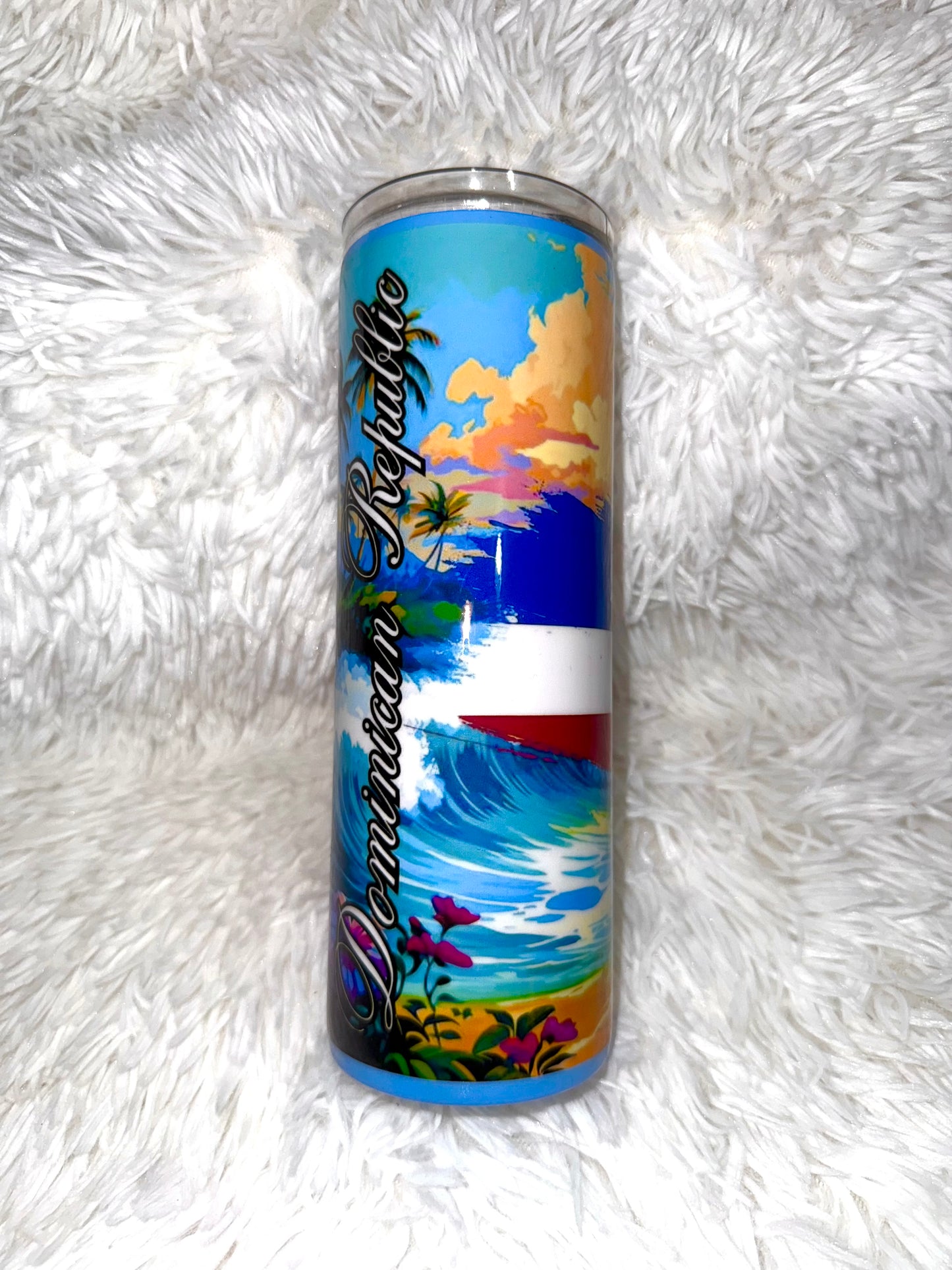 Dominican Flag Stainless Steal Tumbler