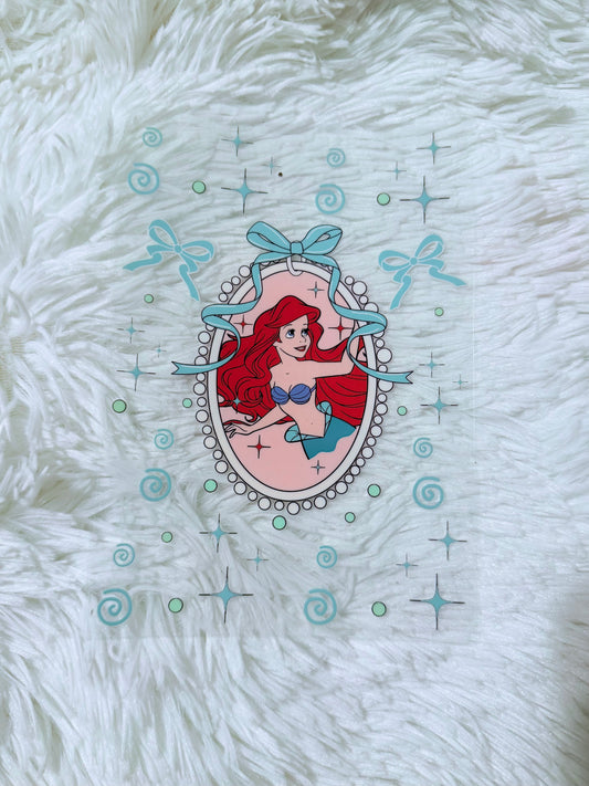B61. Teal Mermaid Mirror Ribbon