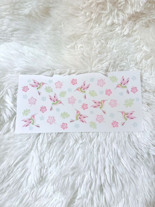 B37. Pastel Hawaiian Flower Mockingbird