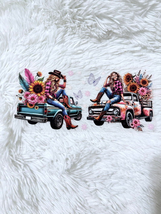 W51. Cowgirls Cow Girl Boots Truck