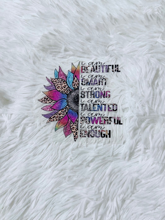 D15. Multi Color Affirmation Sunflower