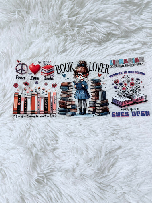 W41. Book Lover Peace Love