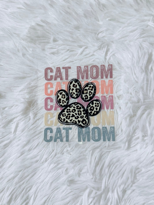 D58. Cat Mom Leopard Paw Print
