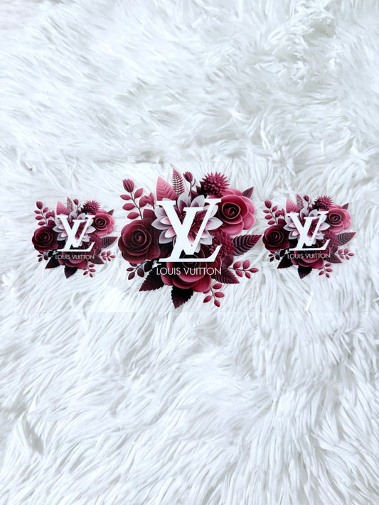 B12. Maroon L&V Flowers Designer