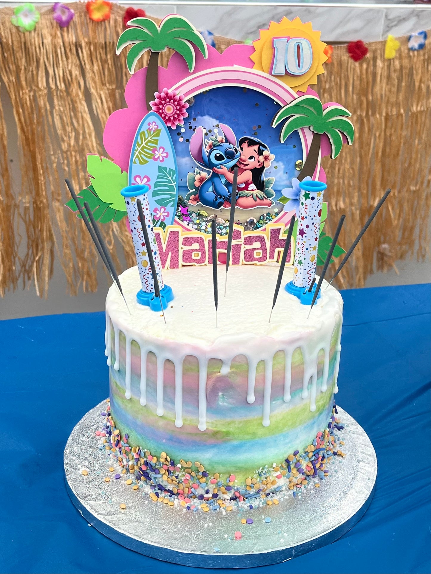 Lilo & Stitch Cake Topper Inspired Shaker, Lilo and Stitch Party Decorations