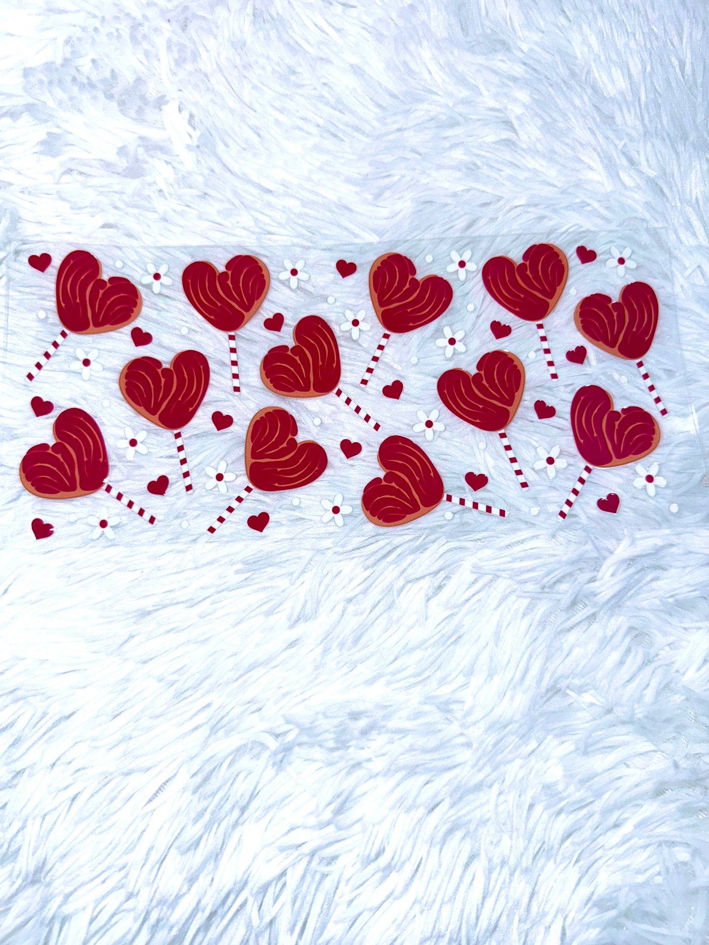 B216. Heart Concha Lollipops Tumbler Wrap