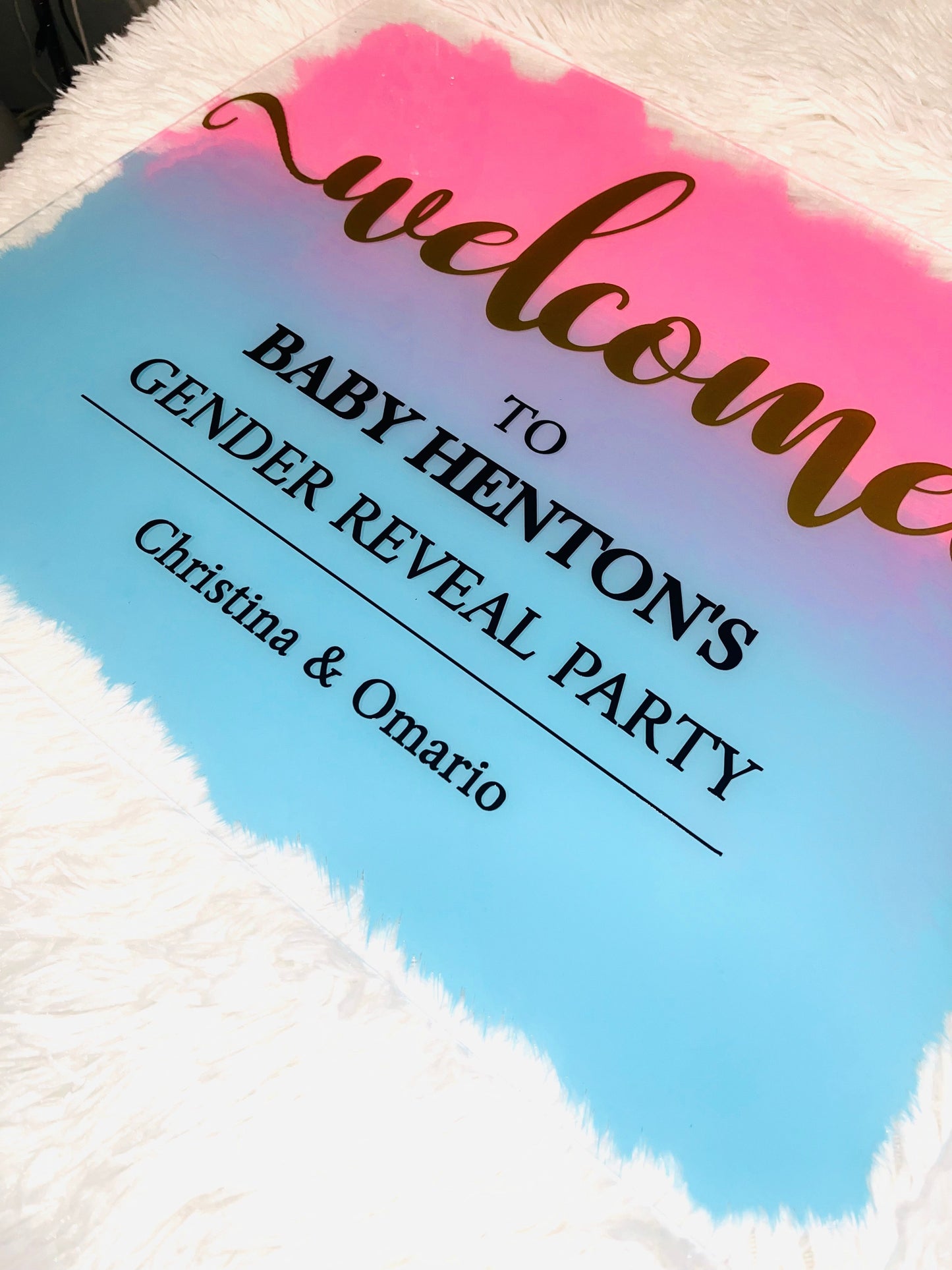 Baby Reveal Welcome Sign Personalize It By Bel