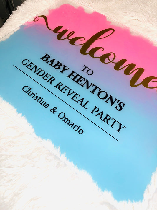 Baby Reveal Welcome Sign Personalize It By Bel