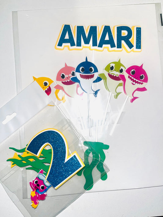 Baby Shark 3D Cake Toppers Personalize It By Bel