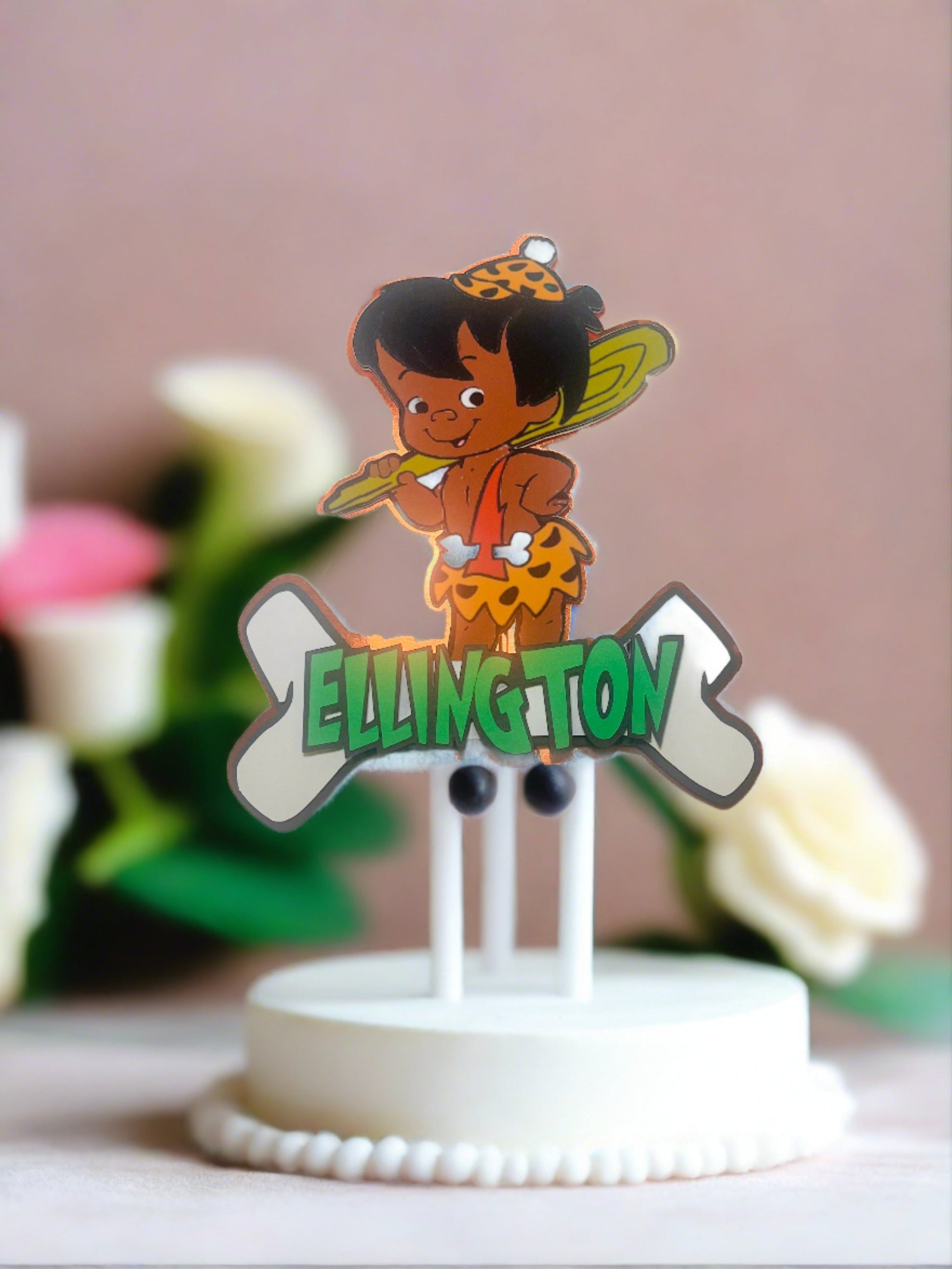 Bamm Bamm 3D Cake Topper Party Supplies Personalize It By Belle