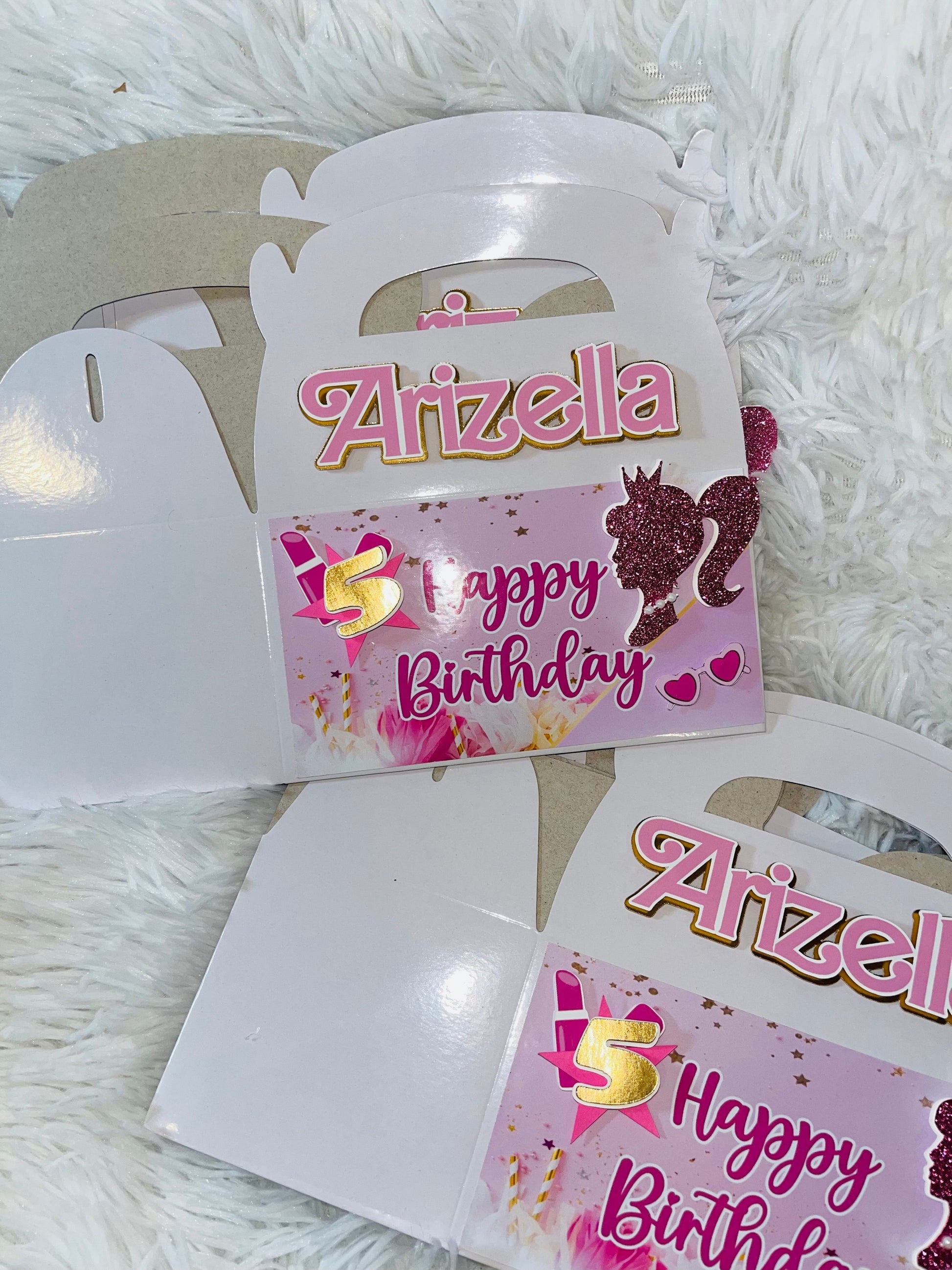 Barb!e Treat Gable Boxes Party Supplies Personalize It By Belle