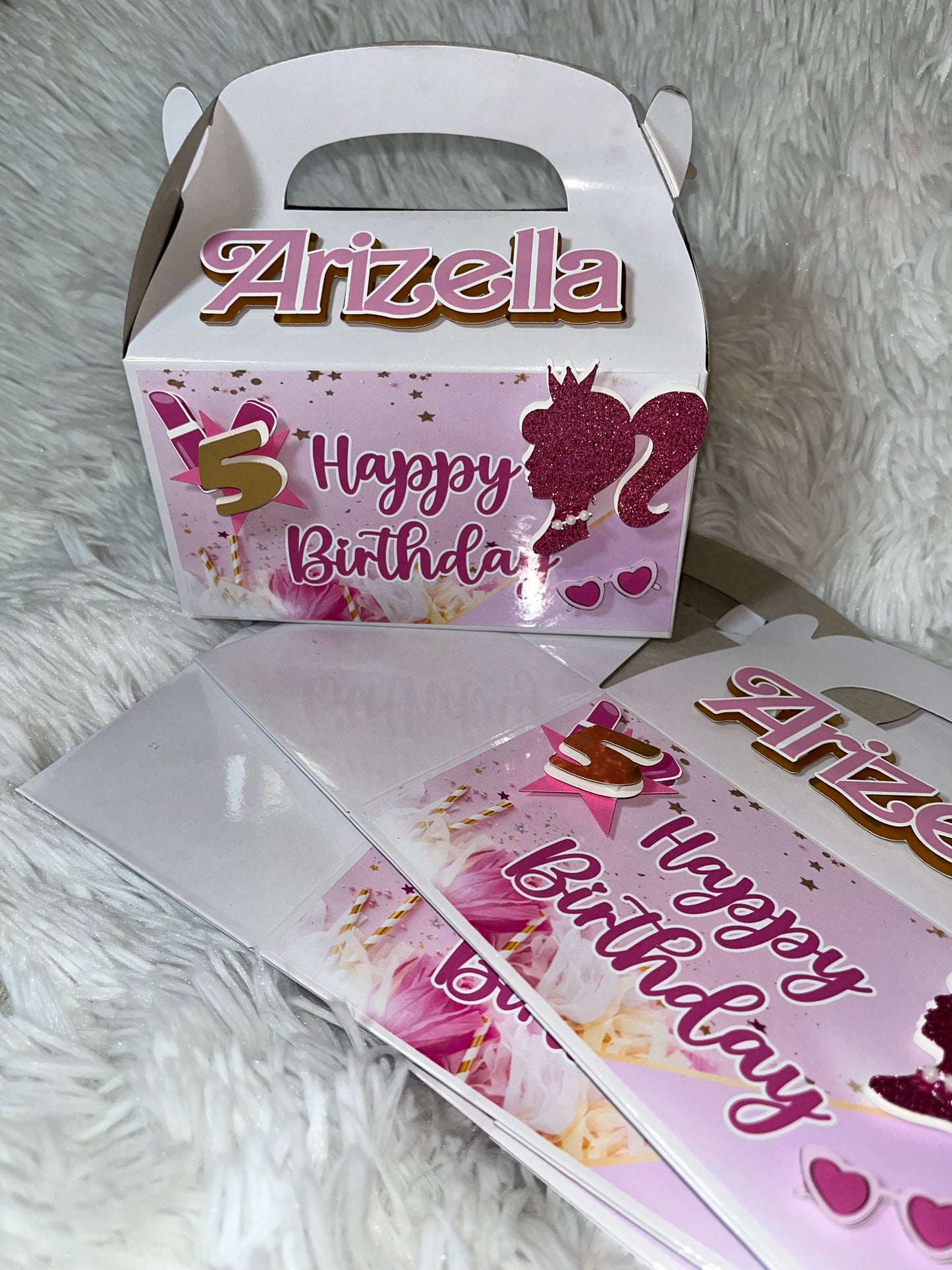 Barb!e Treat Gable Boxes Party Supplies Personalize It By Belle
