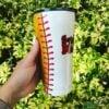 Baseball Tumbler Stainless Steel Tumbler Personalize It By Belle