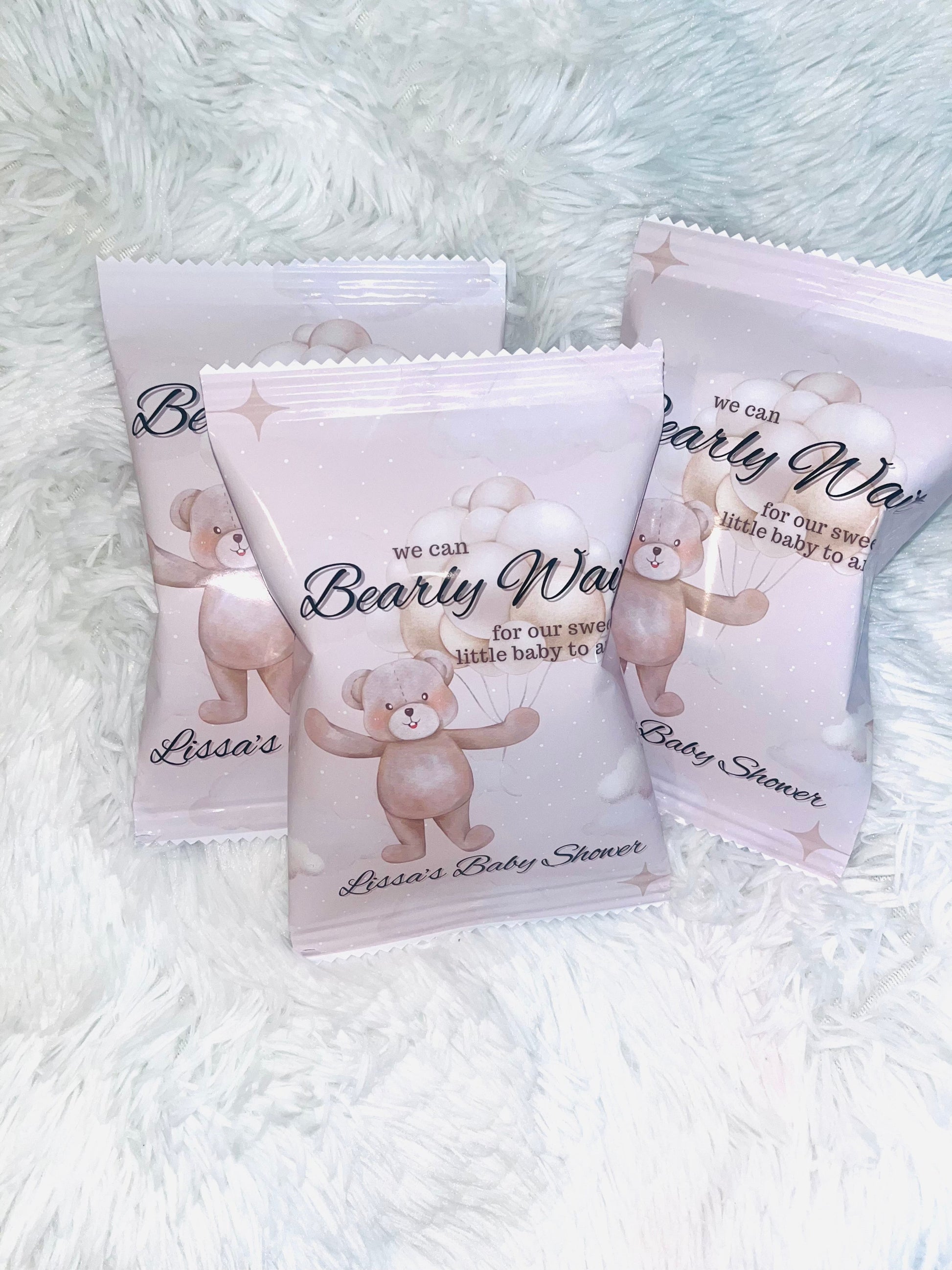 Bearly Wait Baby Shower Chip Bag (10) Personalize It By Bel