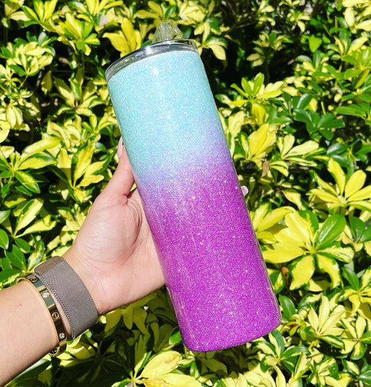 Blue & Lavender Ombre Tumbler Stainless Steel Tumbler Personalize It By Belle