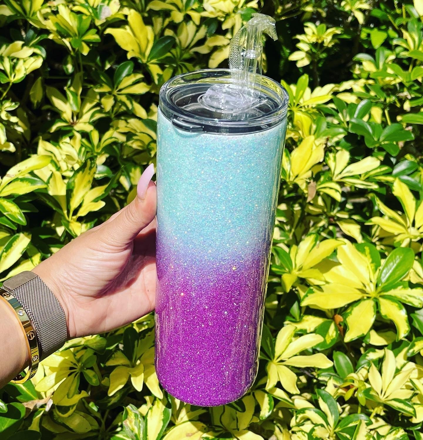 Blue & Lavender Ombre Tumbler Stainless Steel Tumbler Personalize It By Belle