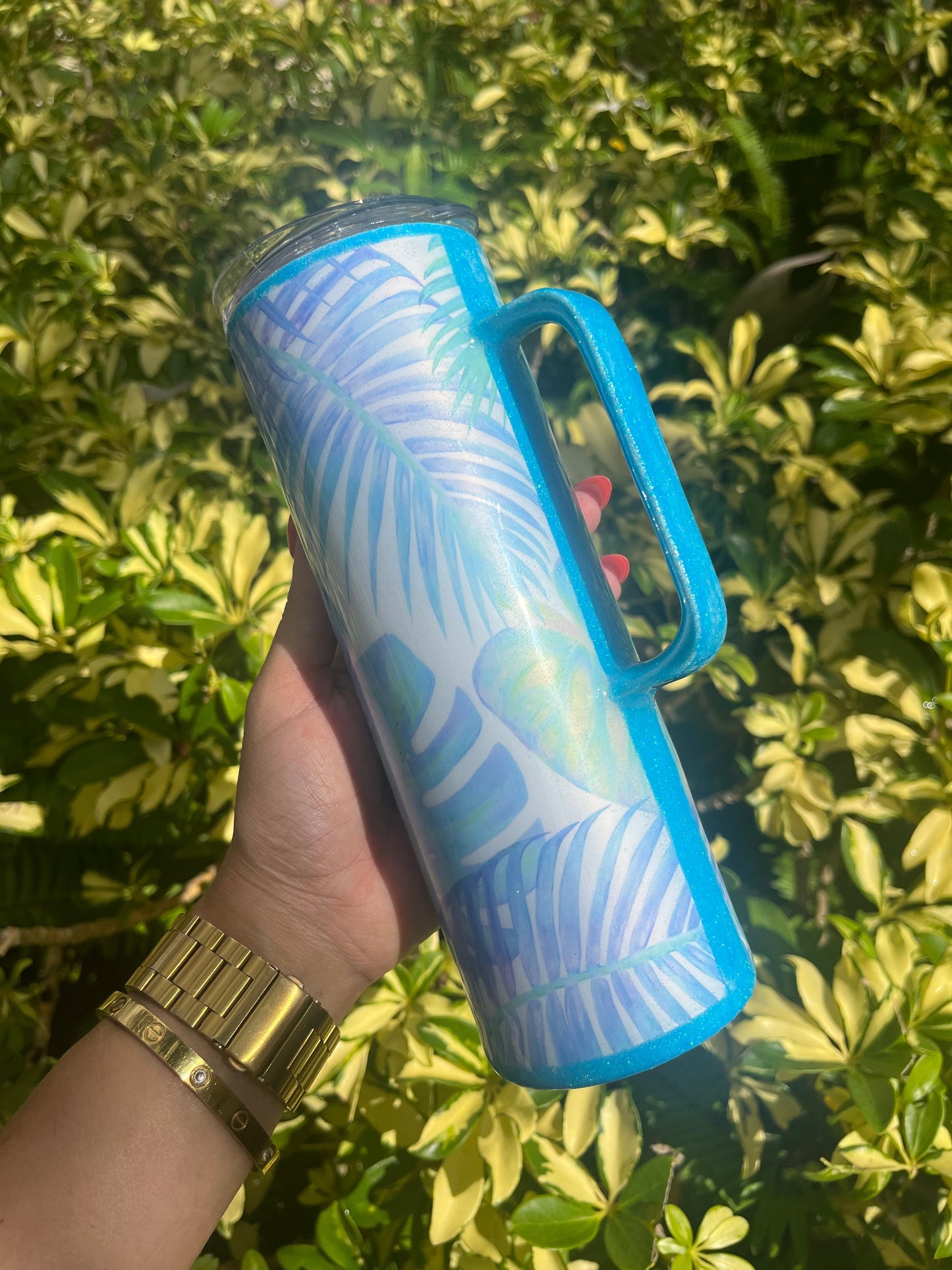 Blue Leaf Tumbler Stainless Steel Tumbler Personalize It By Belle