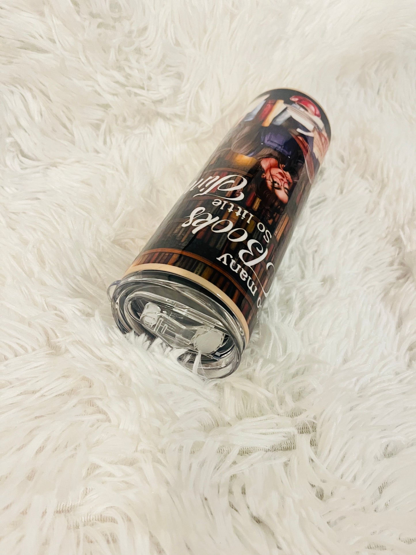Book Reader So Many Books Tumbler Stainless Steel Tumbler Personalize It By Belle