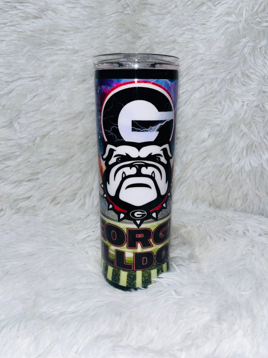 Bull Dog Football Tumbler Stainless Steel Tumbler Personalize It By Belle