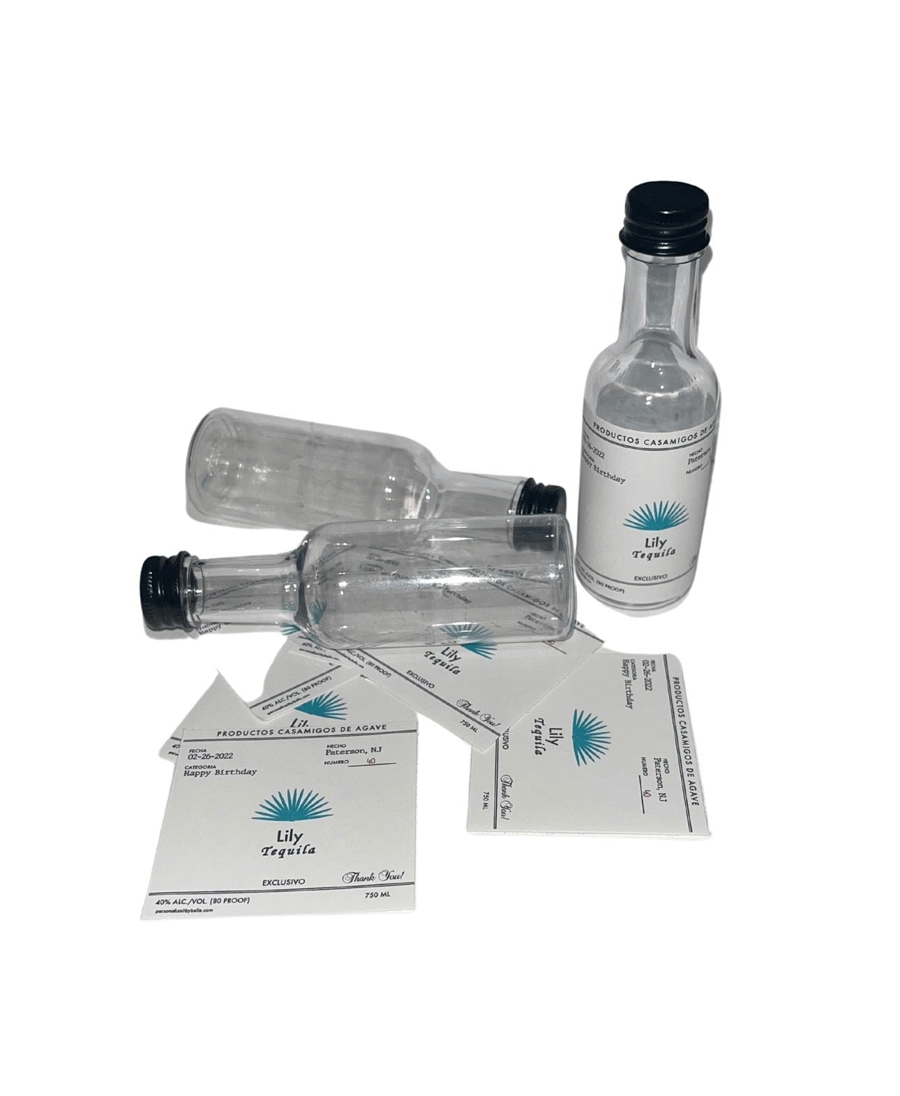 Casamigos Party Favor Bottles (24) Party Supplies Personalize It By Belle, LLC