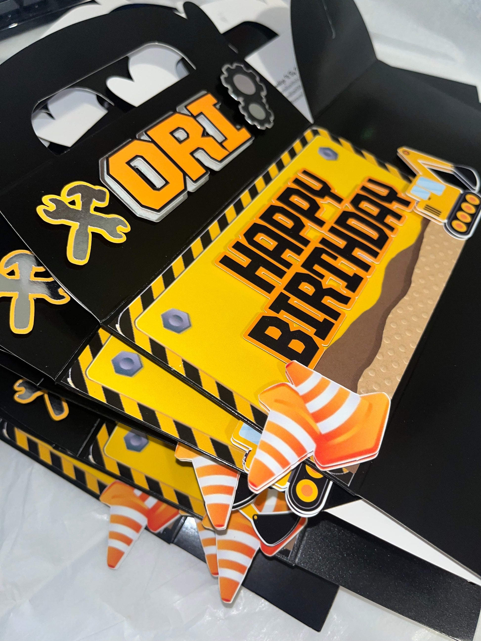 Construction 3D Party Favor Boxes (12) Party Supplies Personalize It By Belle