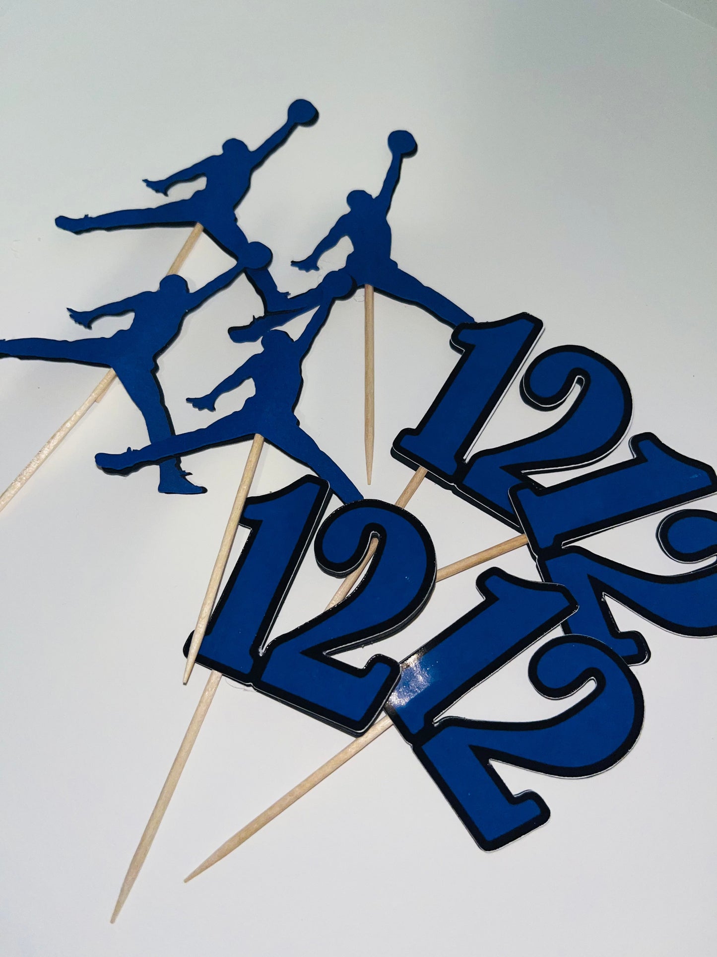 Custom Jordan & Age Cupcake Toppers (12) Party Supplies Personalize It By Belle, LLC