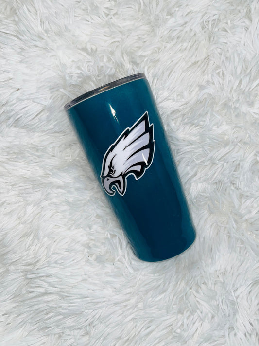 Eagles Football Tumbler Stainless Steel Tumbler Personalize It By Belle