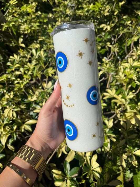 Evil Eye Tumbler Personalize It By Bel Skinny Tumbler
