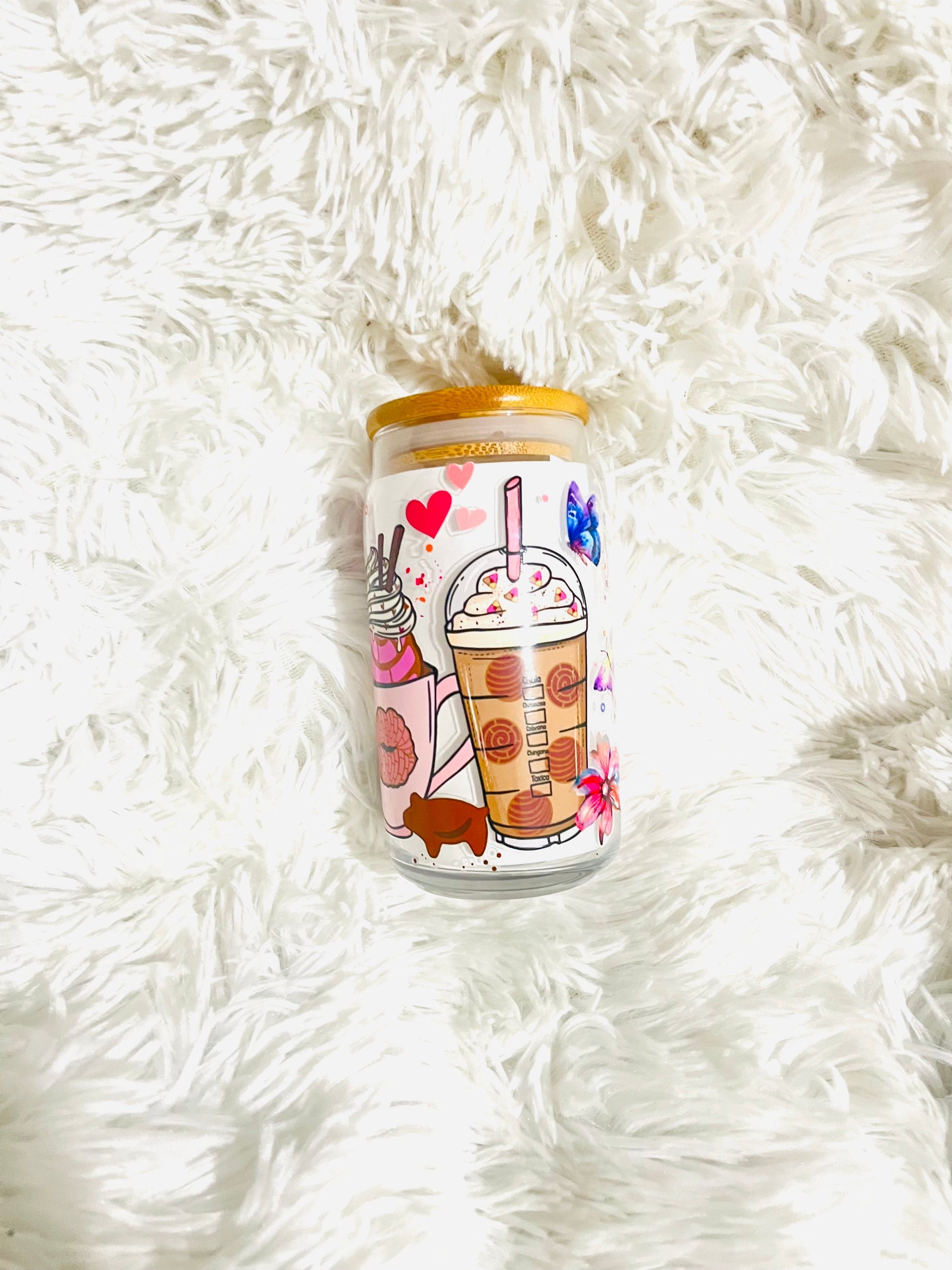 Frida Cafecito Glass Can Cup Personalize It By Bel