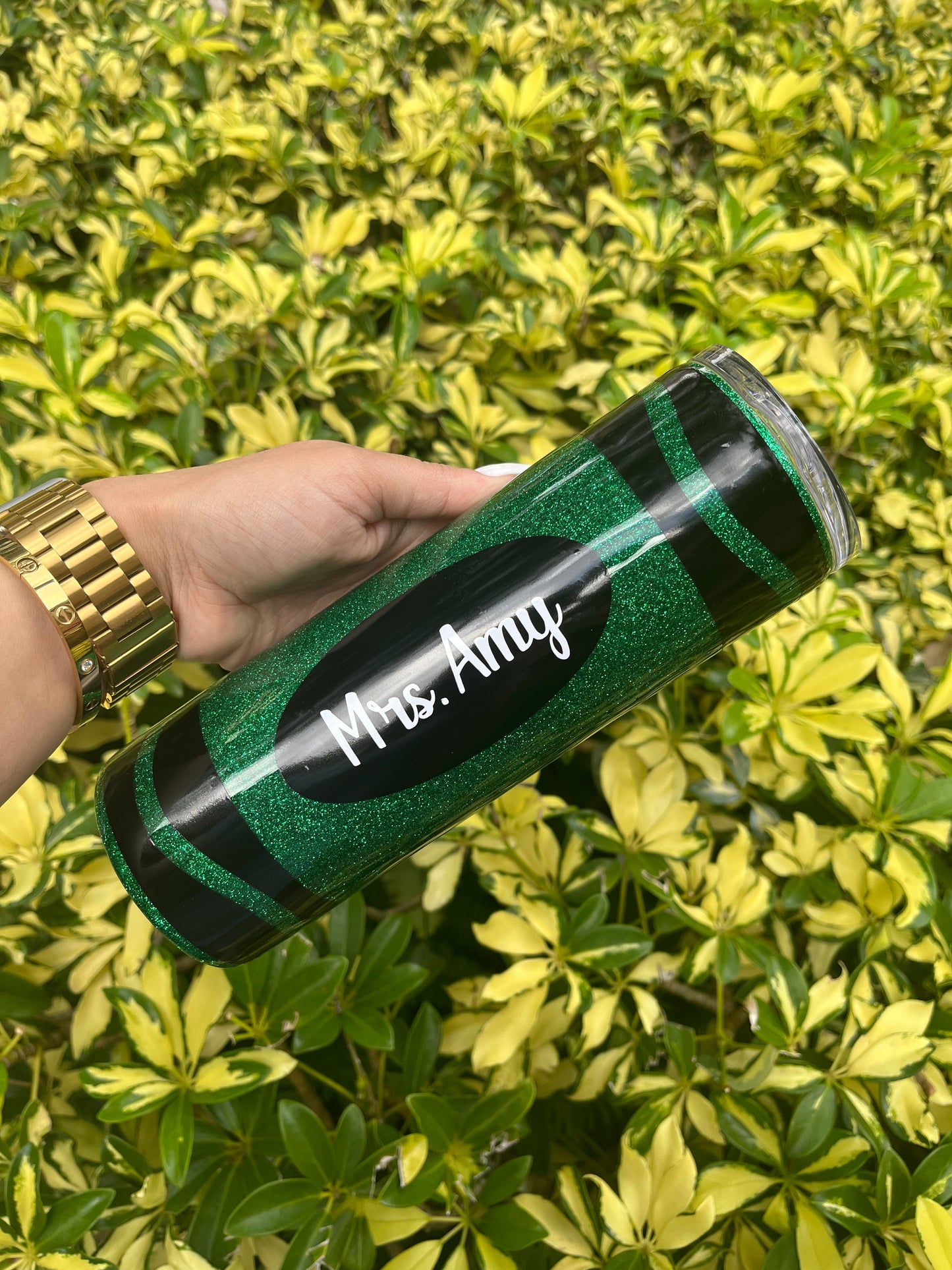 Glitter Crayon Tumbler Stainless Steel Tumbler Personalize It By Belle, LLC