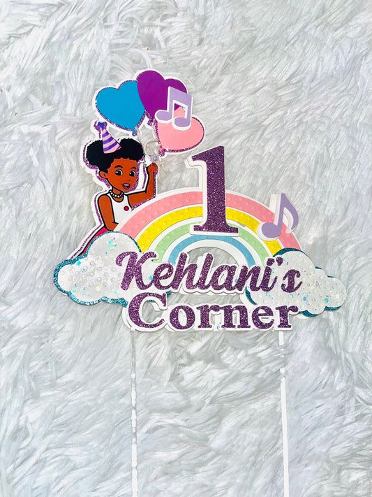 Gracie's Corner Rainbow Cake Topper Party Supplies Personalize It By Belle