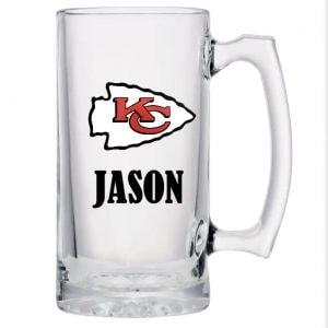 Kansas City Chiefs Glass Mug Beer Mug Glass Personalize It By Belle