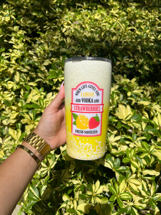 Lemon Vodka Tumbler Stainless Steel Tumbler Personalize It By Belle